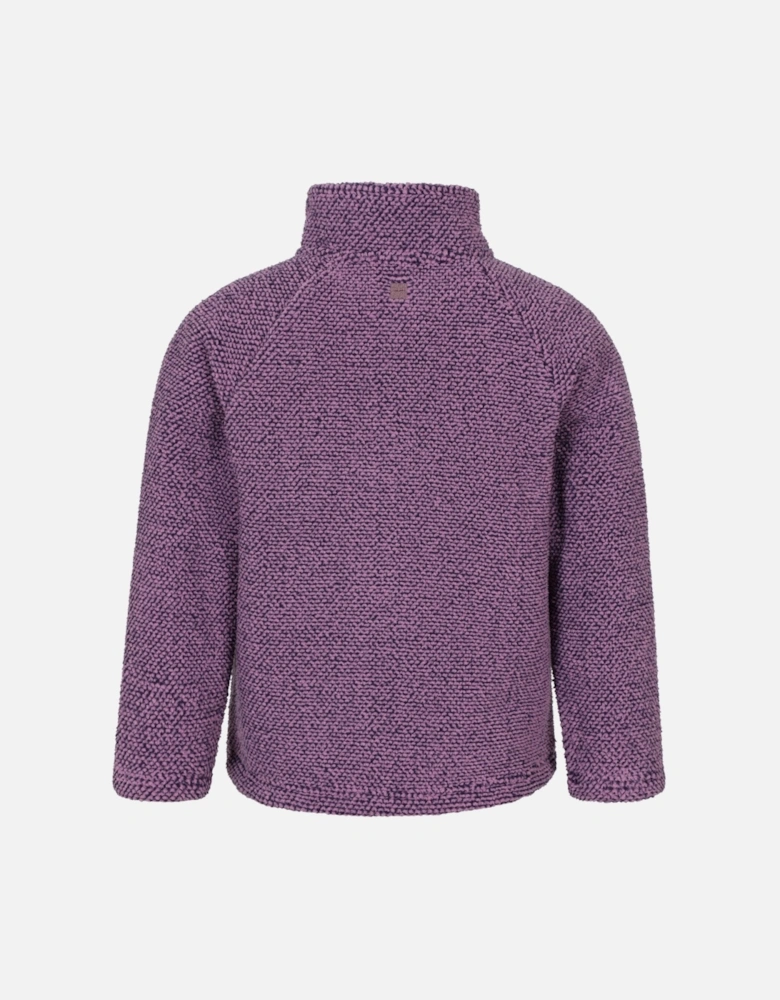 Childrens/Kids Ash Melange Full Zip Fleece Jacket