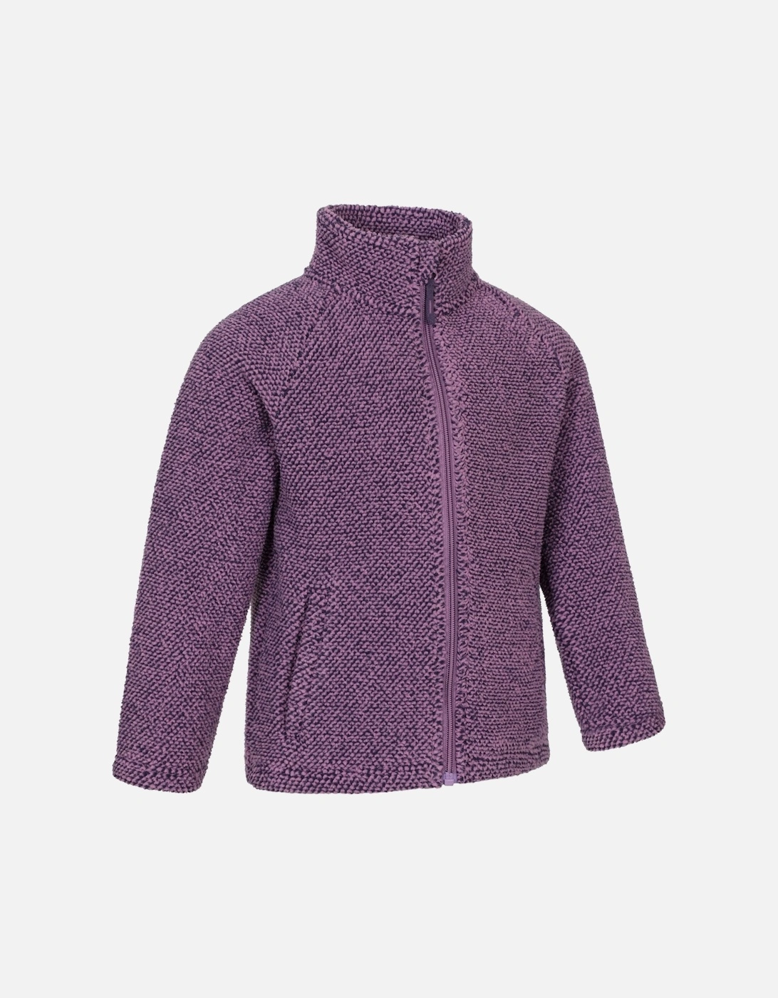 Childrens/Kids Ash Melange Full Zip Fleece Jacket