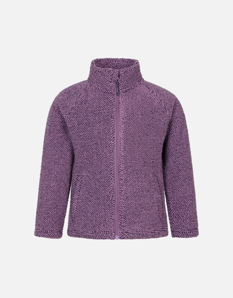 Childrens/Kids Ash Melange Full Zip Fleece Jacket