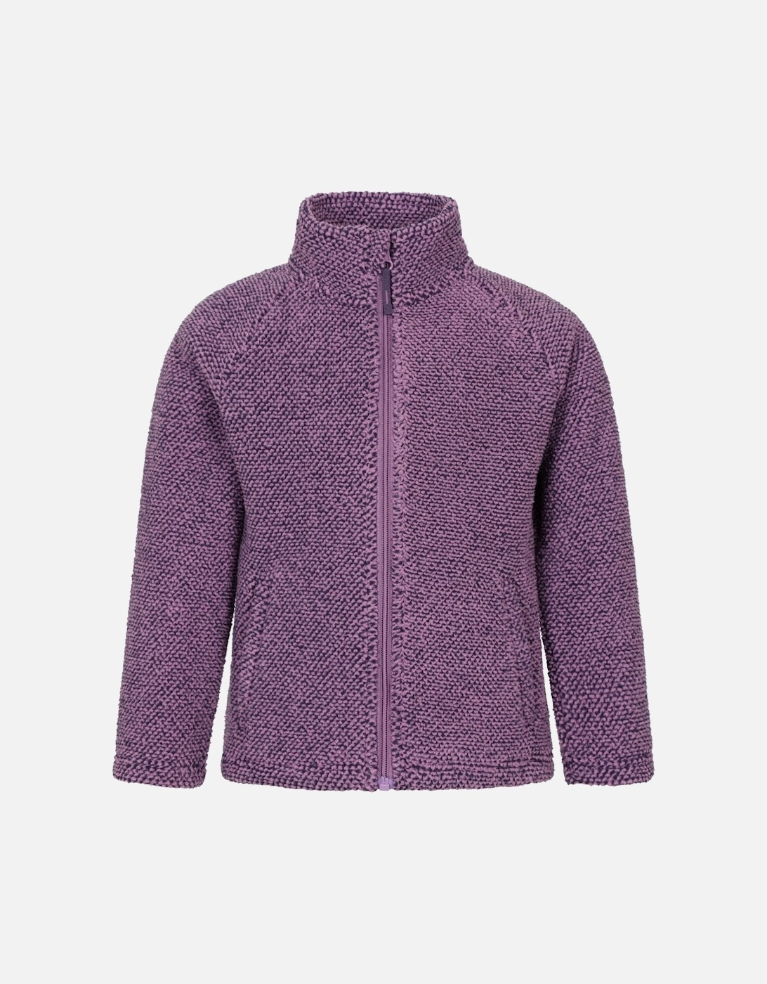 Childrens/Kids Ash Melange Full Zip Fleece Jacket, 5 of 4