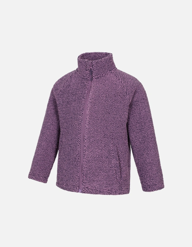 Childrens/Kids Ash Melange Full Zip Fleece Jacket