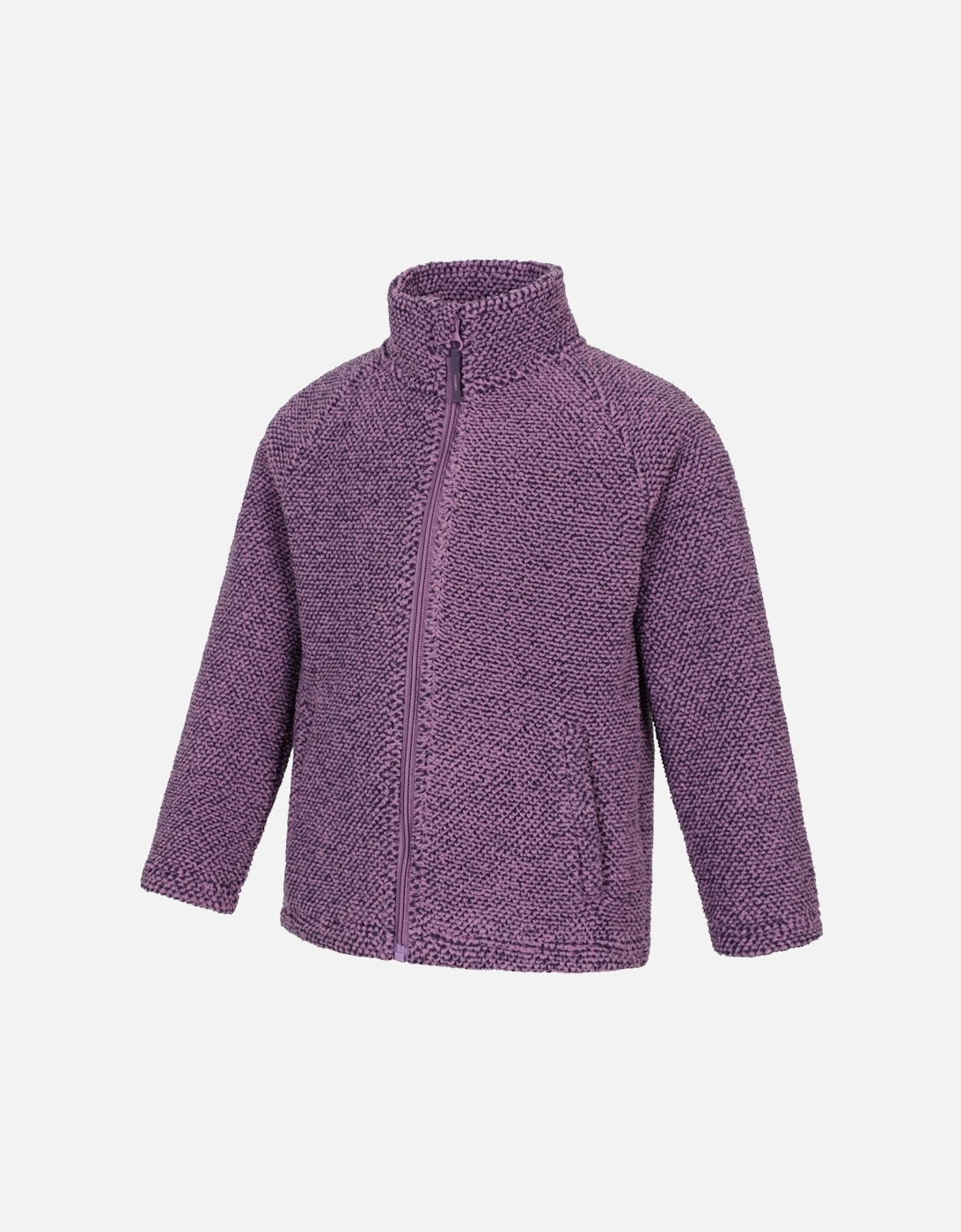 Childrens/Kids Ash Melange Full Zip Fleece Jacket