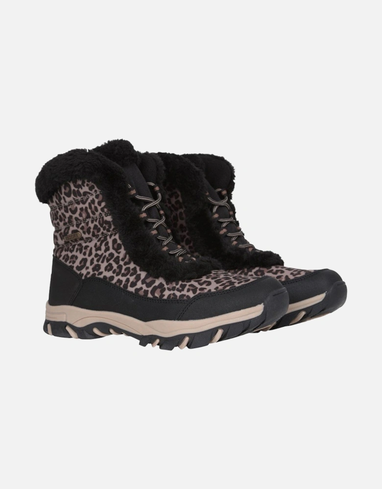 Womens/Ladies Ohio Leopard Print Thermal Snow Boots