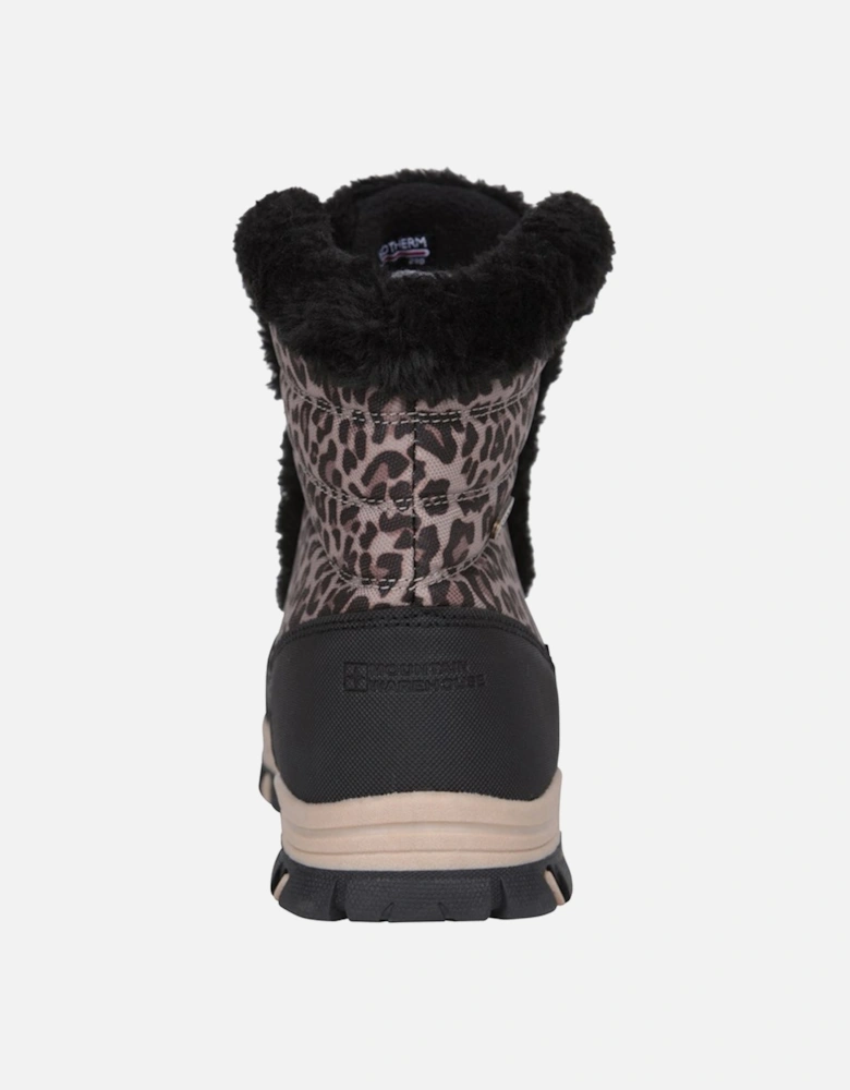 Womens/Ladies Ohio Leopard Print Thermal Snow Boots