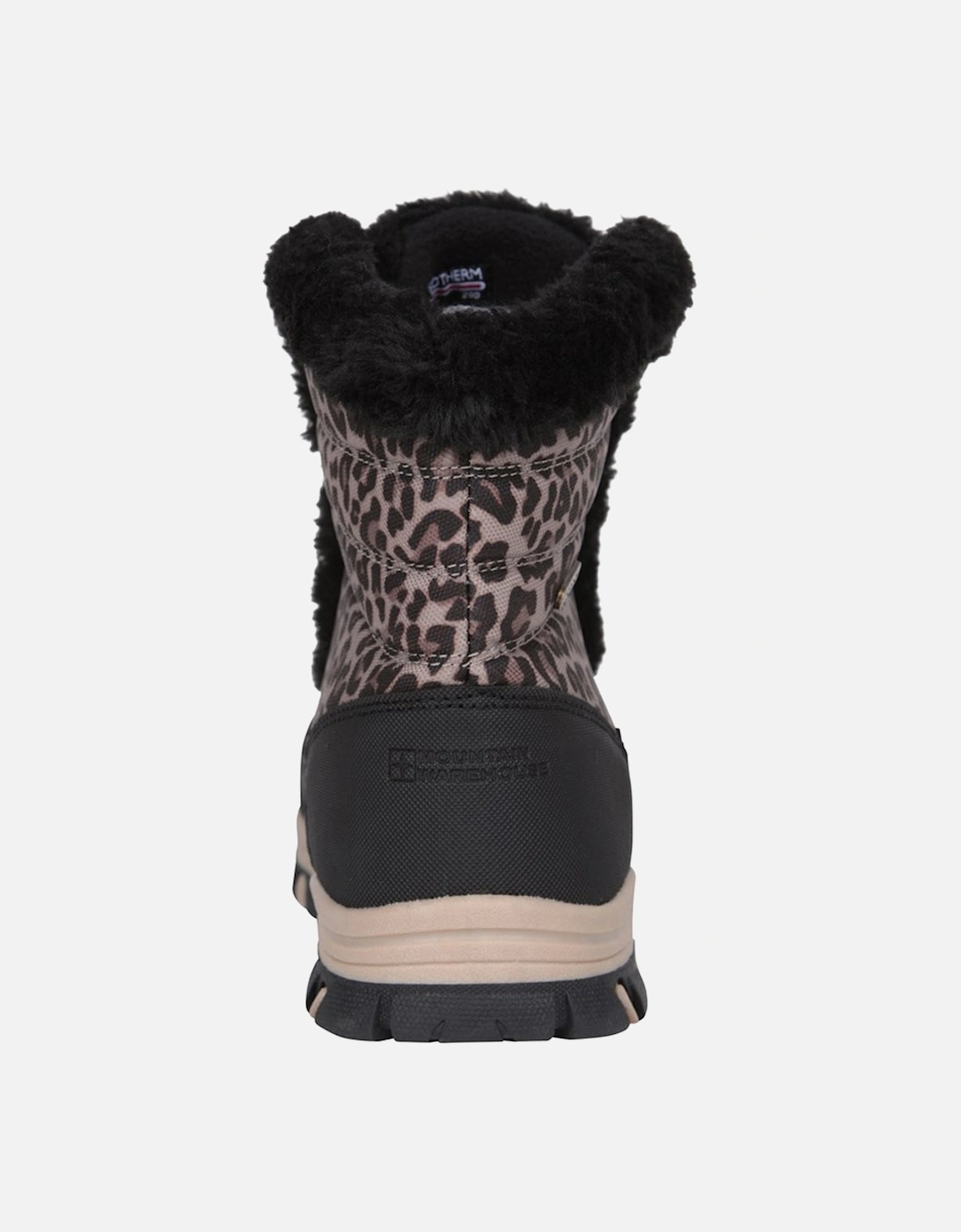 Womens/Ladies Ohio Leopard Print Thermal Snow Boots