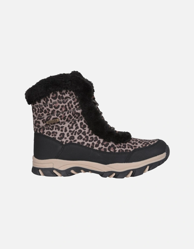Womens/Ladies Ohio Leopard Print Thermal Snow Boots