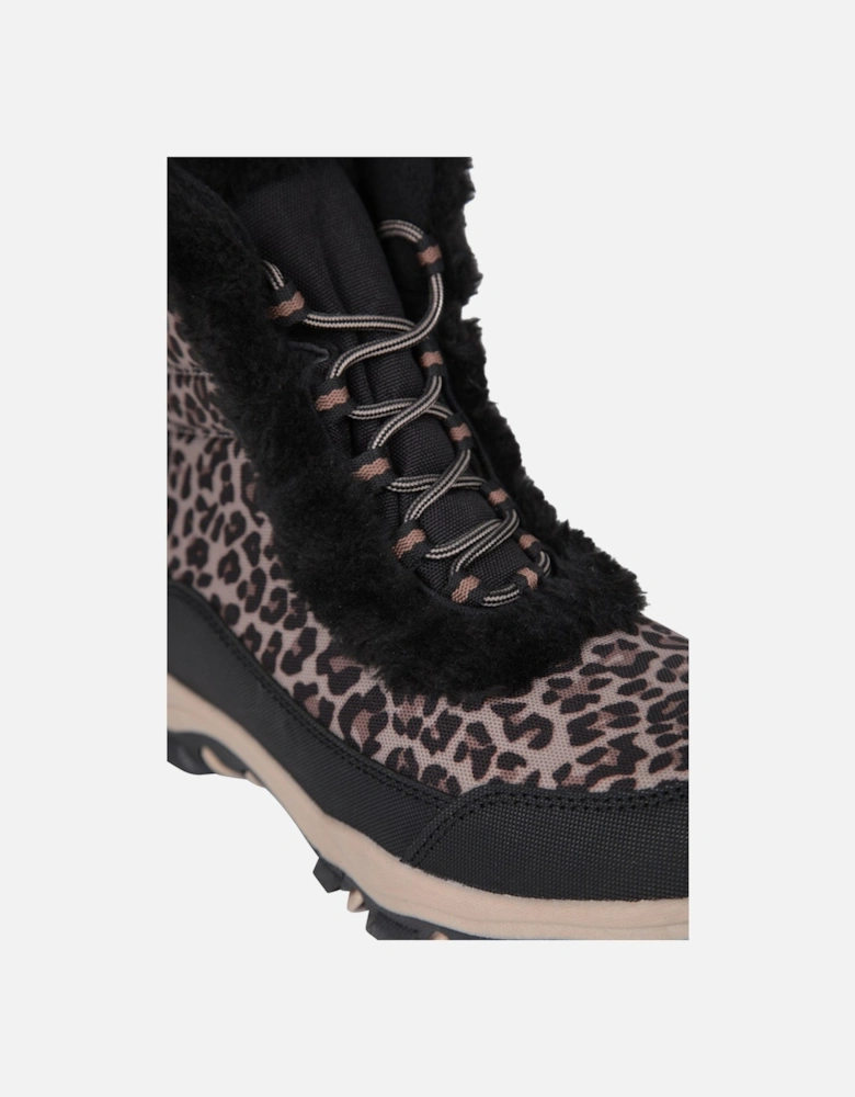 Womens/Ladies Ohio Leopard Print Thermal Snow Boots