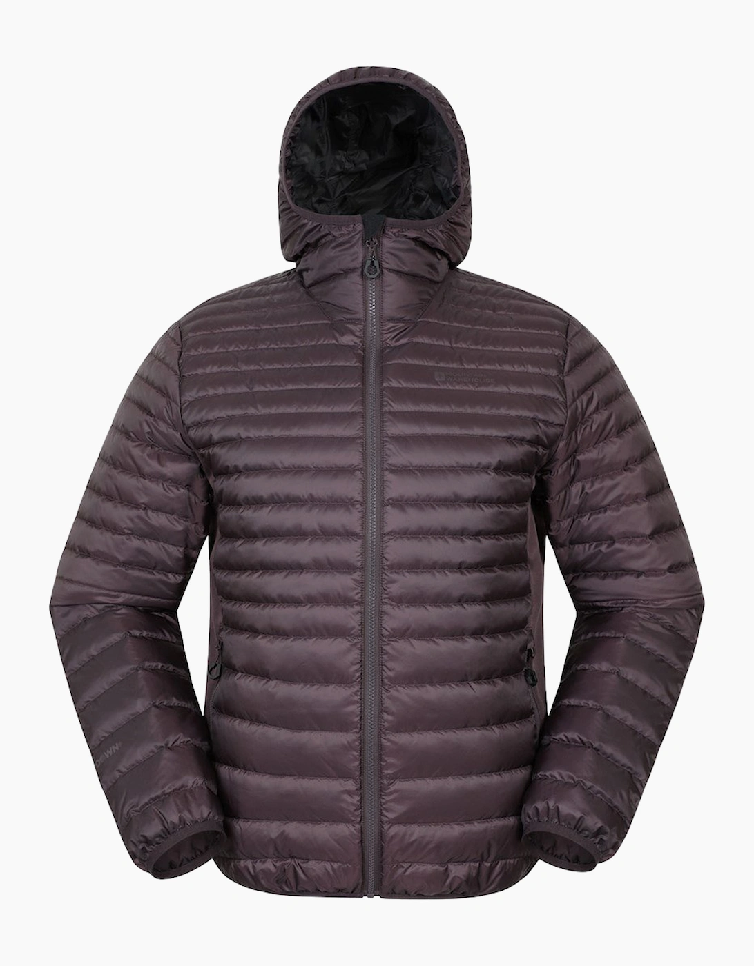 Mountain Warehouse Men's Brown Hybrid Extreme Featherweight Down Filled Hooded Jacket  42/Regular Xl