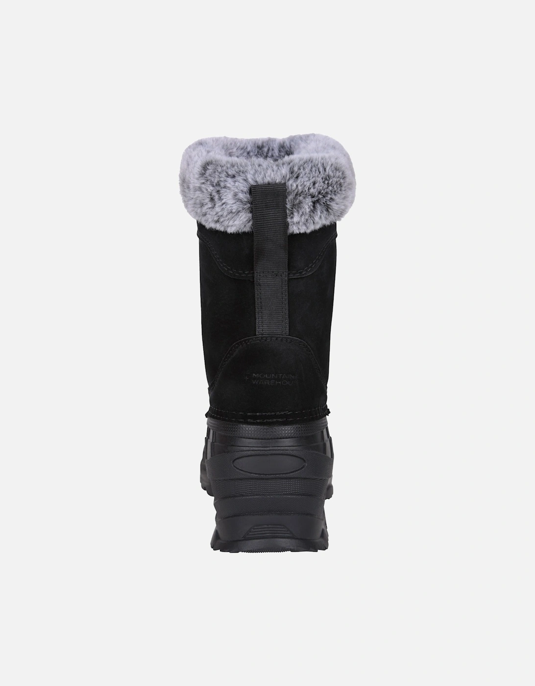 Womens/Ladies Snowdrift Suede Faux Fur Lined Snow Boots