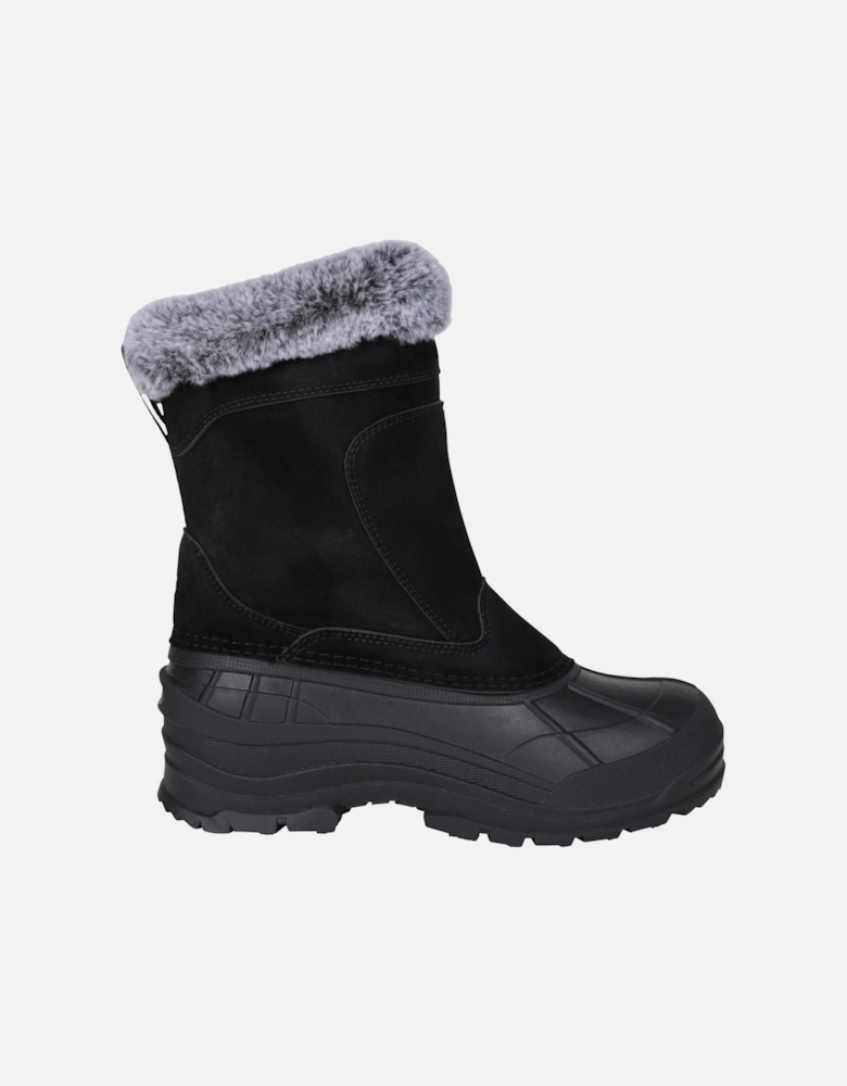 Womens/Ladies Snowdrift Suede Faux Fur Lined Snow Boots