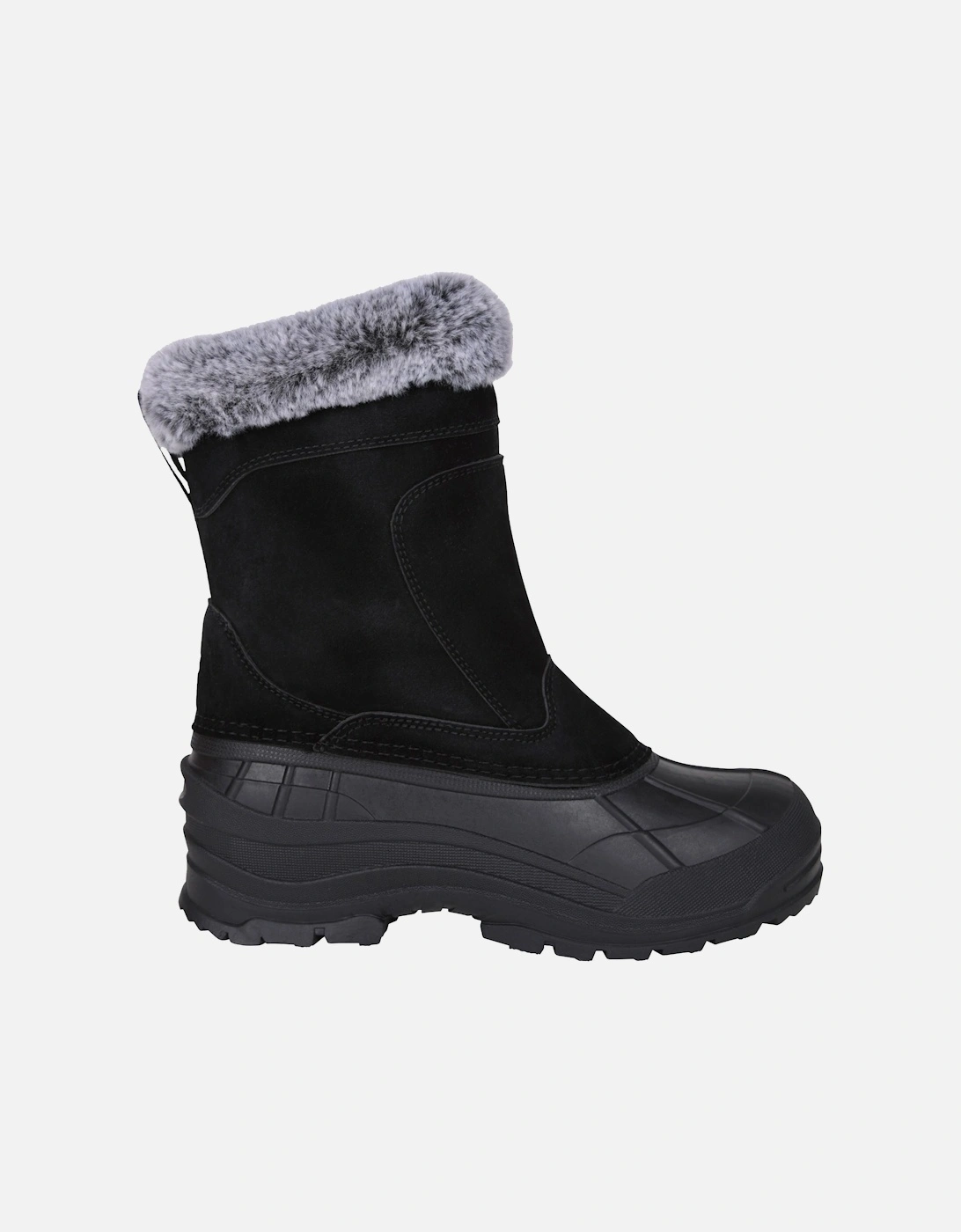 Womens/Ladies Snowdrift Suede Faux Fur Lined Snow Boots