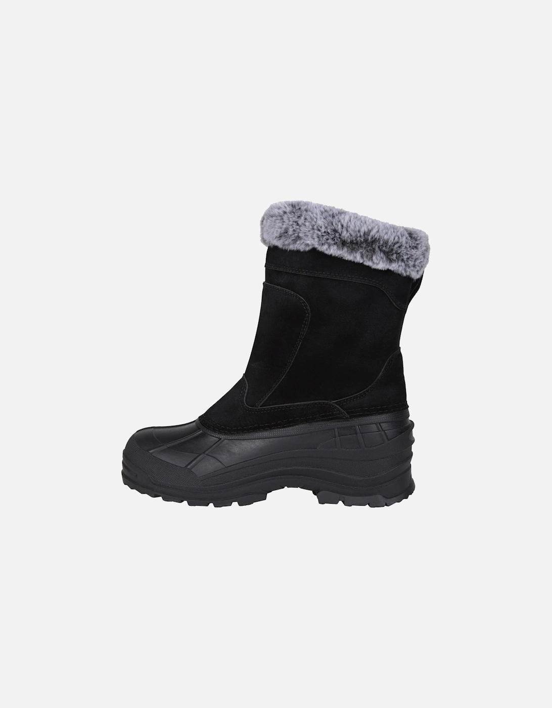 Womens/Ladies Snowdrift Suede Faux Fur Lined Snow Boots