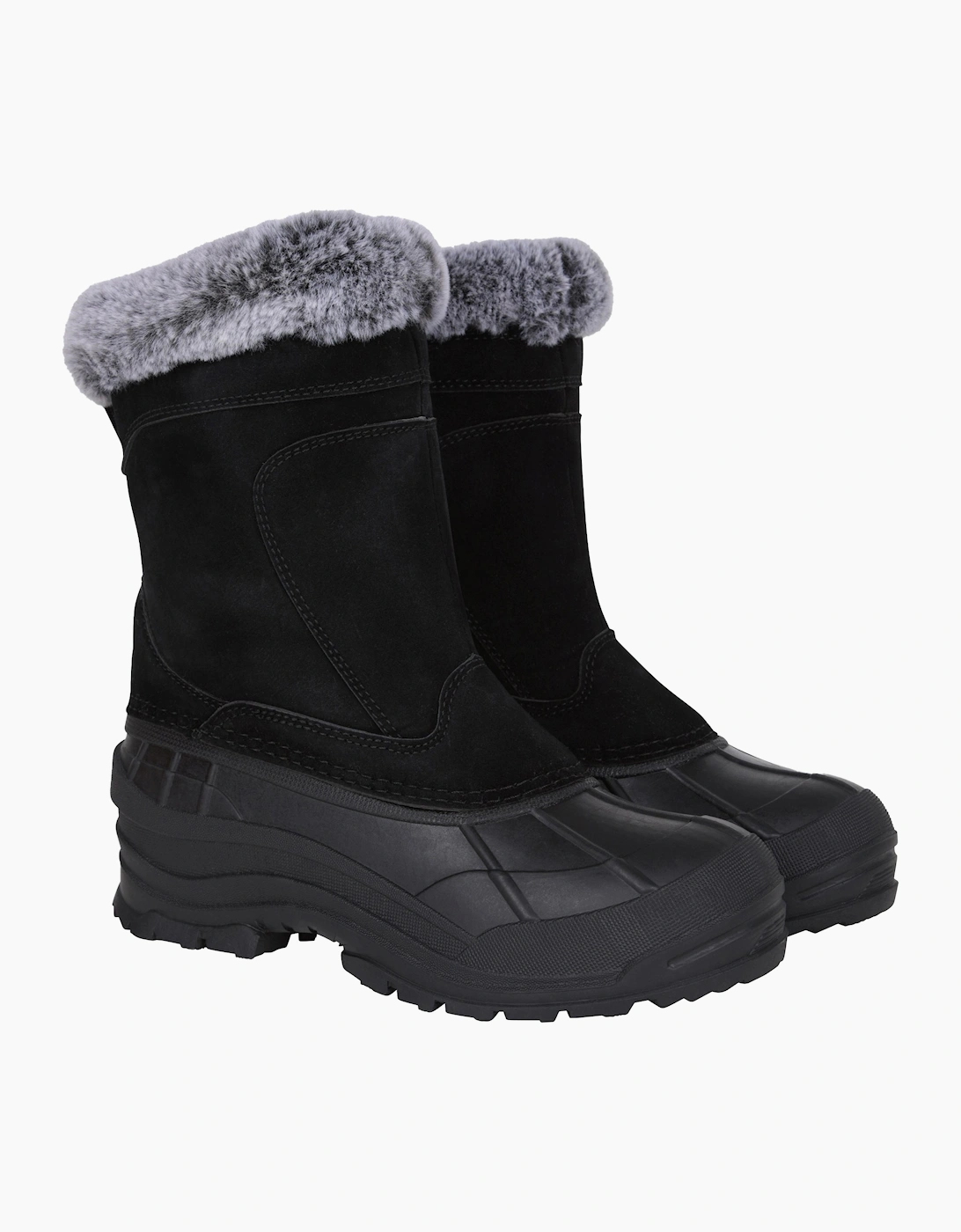 Mountain Warehouse Women's Mountain Warehouse Womens/Ladies Snowdrift Suede Faux Fur Lined Snow Boots - Black