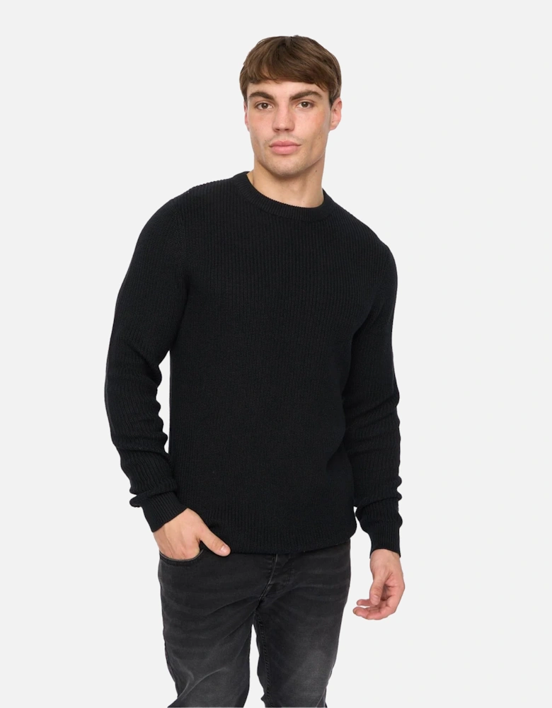Mens Jampster Knitted Crew Neck Sweatshirt