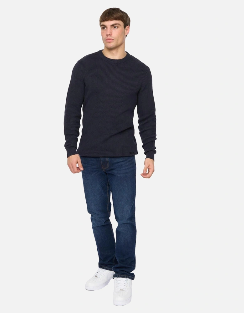 Mens Jampster Knitted Crew Neck Sweatshirt