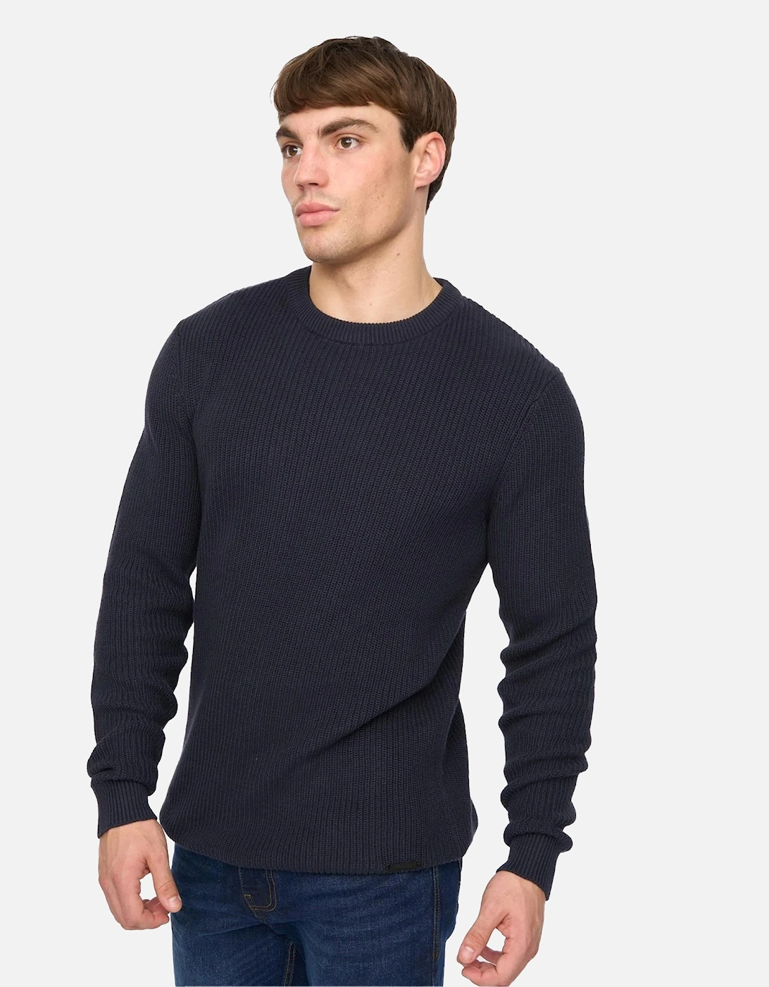 Mens Jampster Knitted Crew Neck Sweatshirt