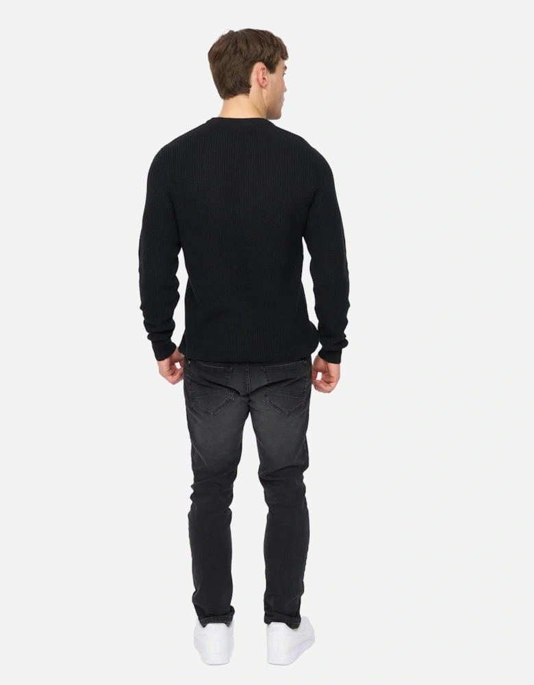 Mens Jampster Knitted Crew Neck Sweatshirt