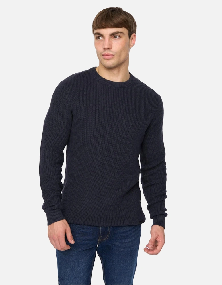 Mens Jampster Knitted Crew Neck Sweatshirt