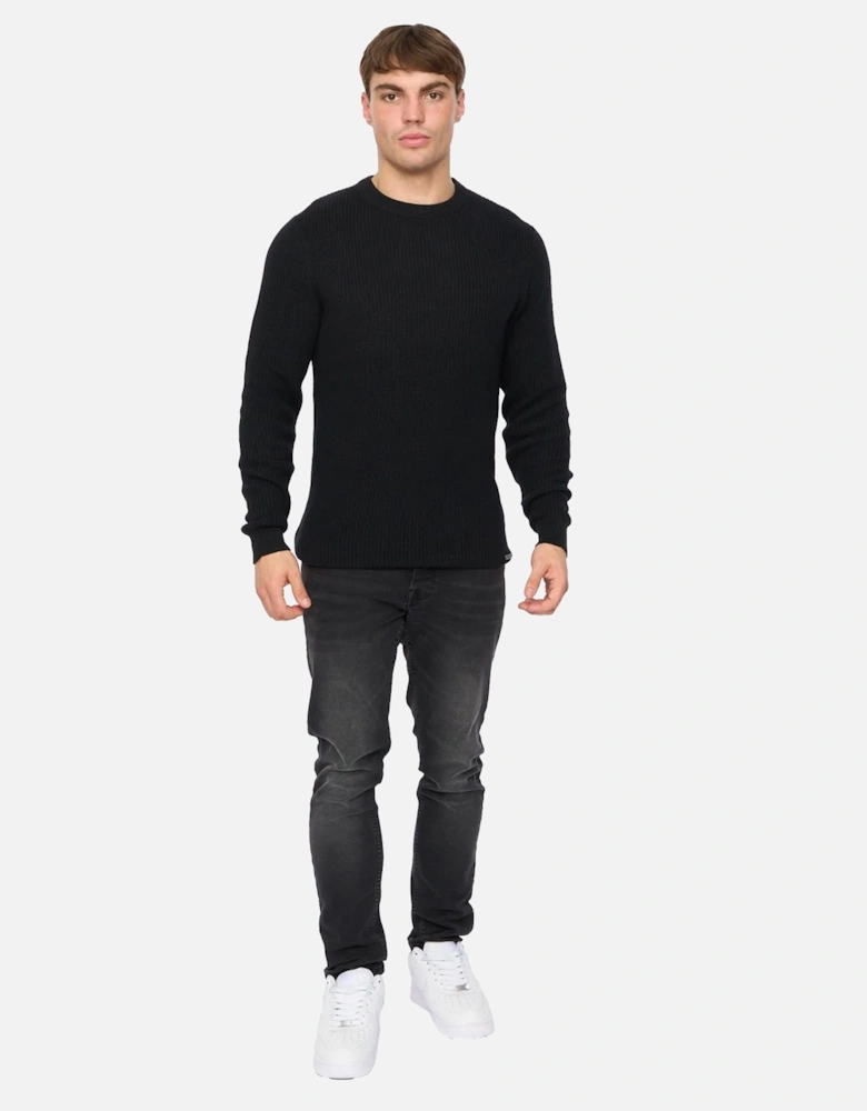 Mens Jampster Knitted Crew Neck Sweatshirt