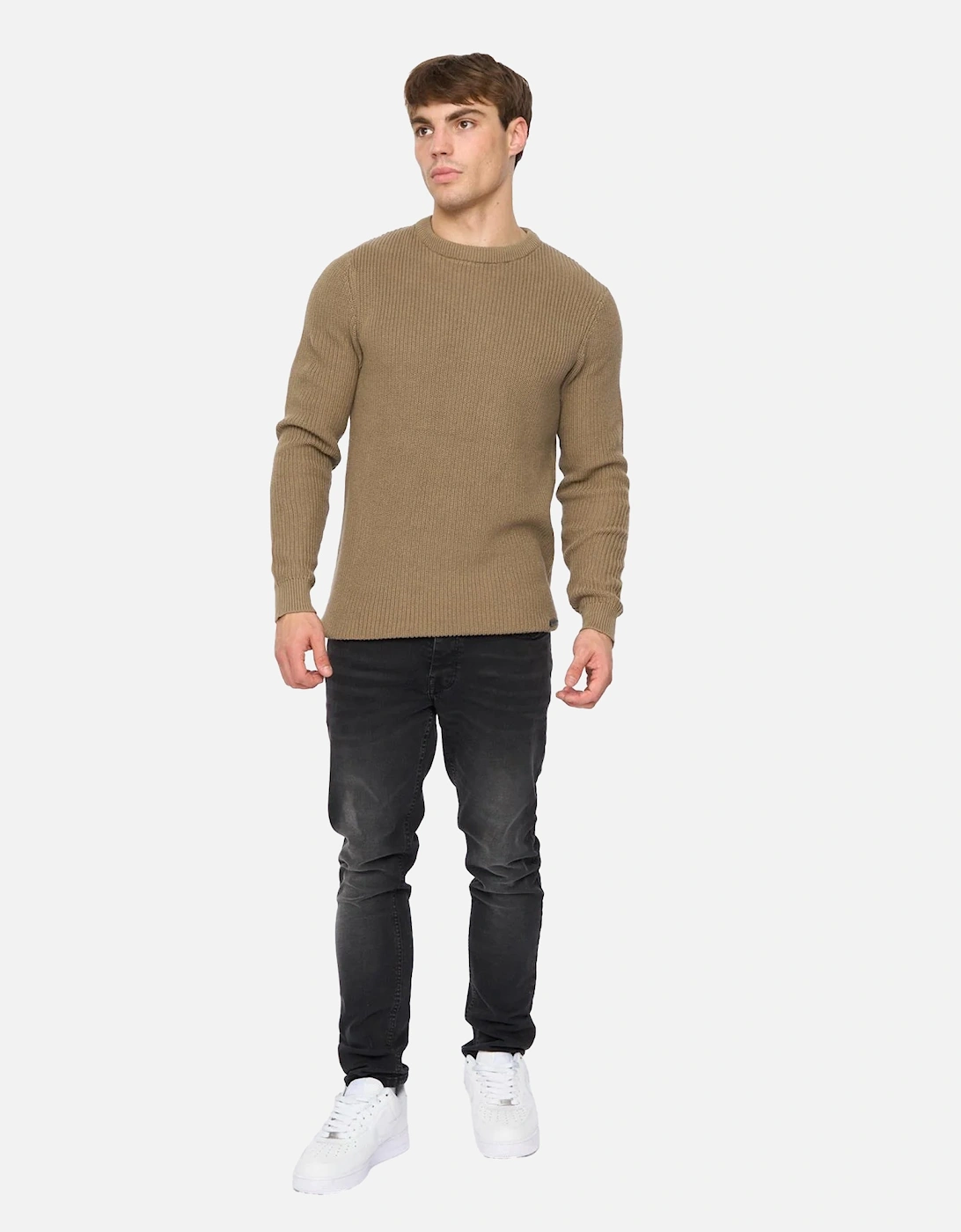 Mens Jampster Knitted Crew Neck Sweatshirt