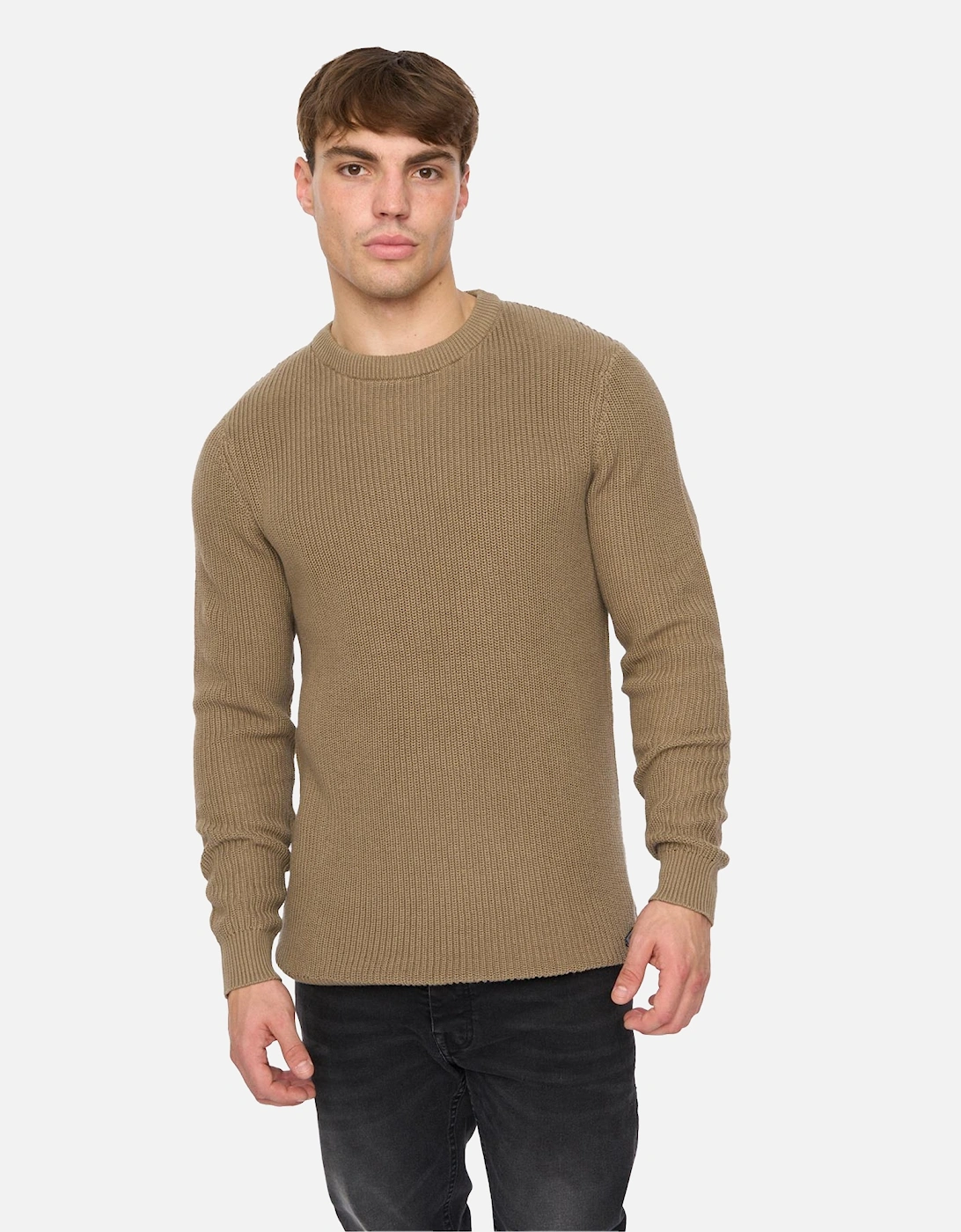 Mens Jampster Knitted Crew Neck Sweatshirt