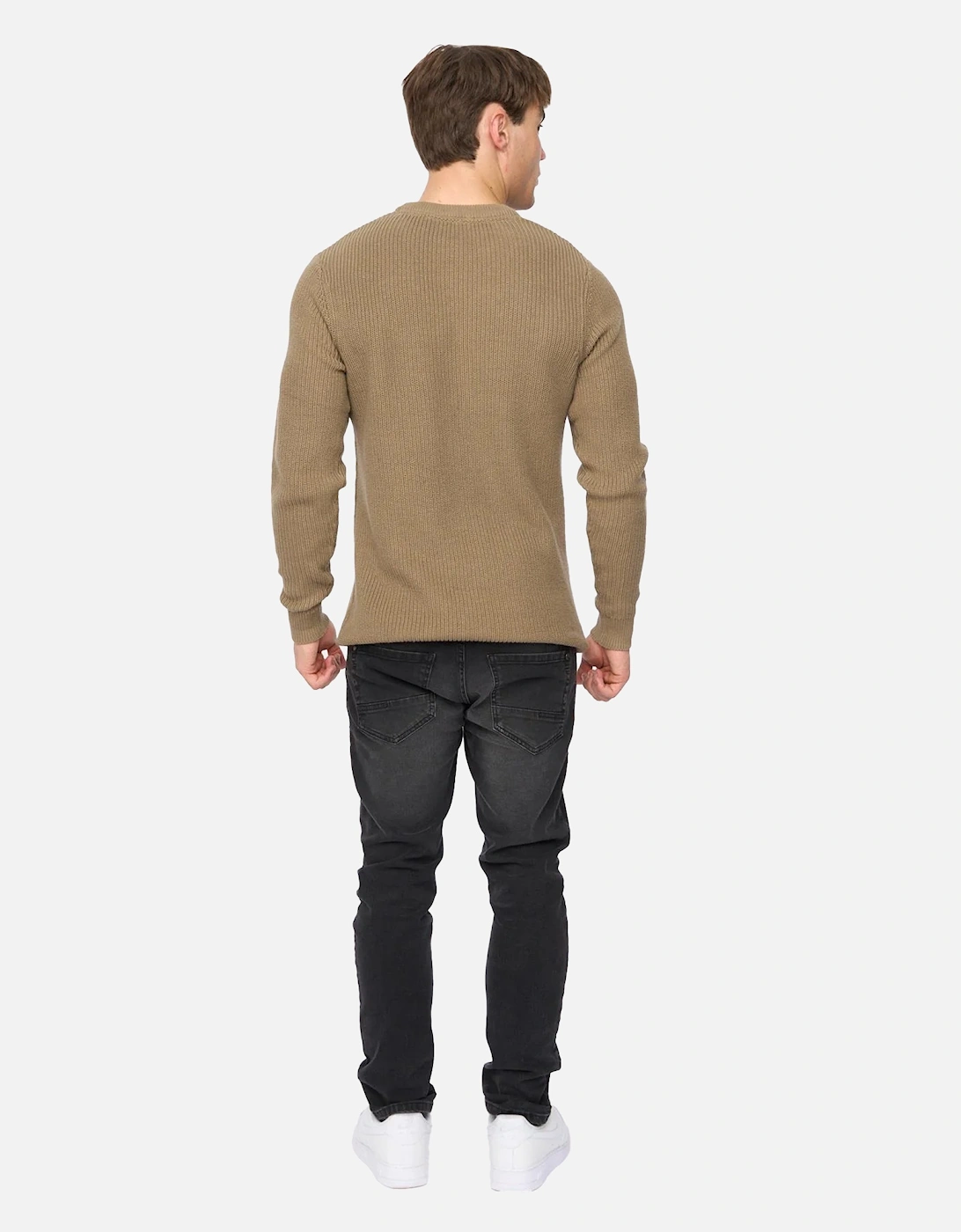 Mens Jampster Knitted Crew Neck Sweatshirt