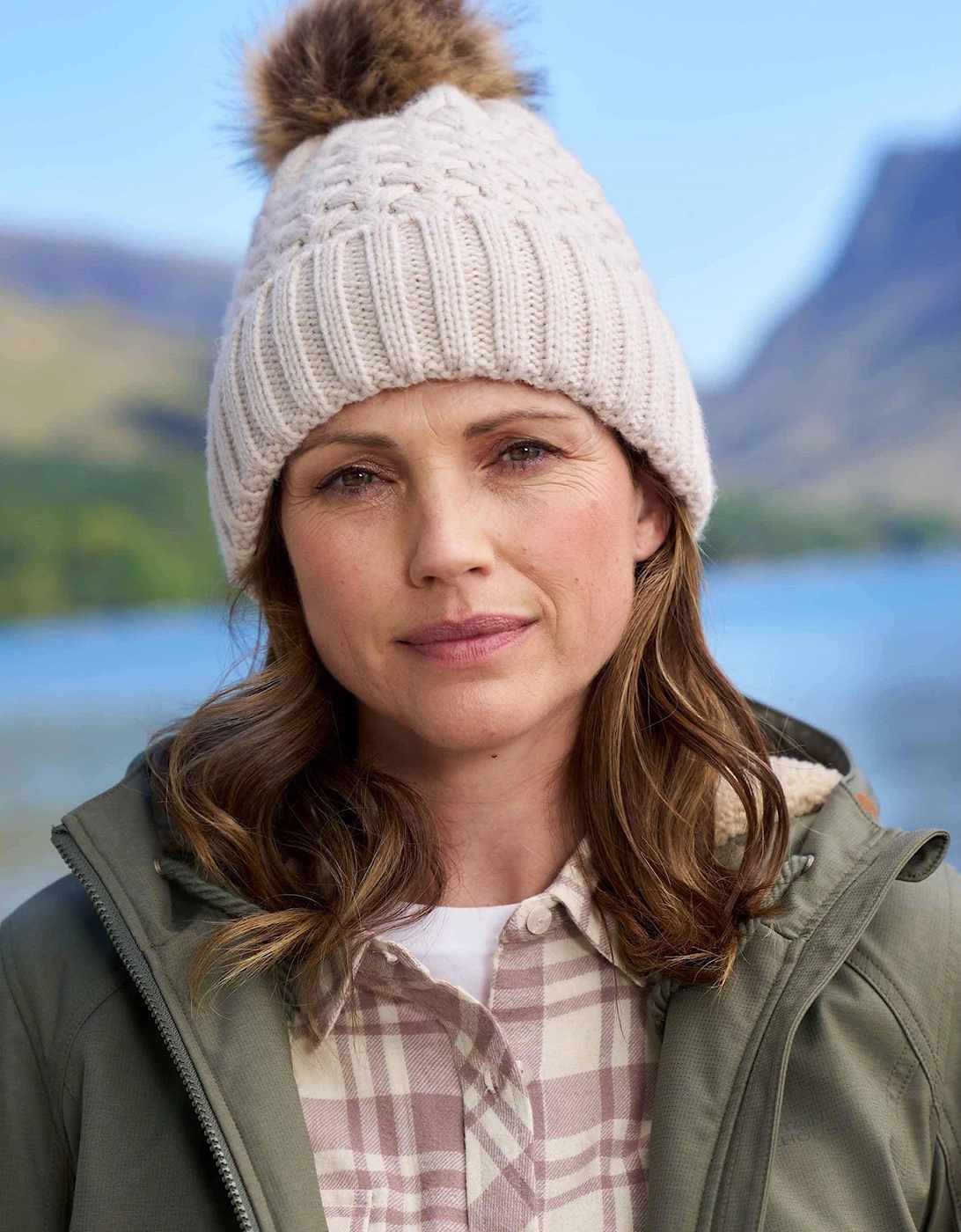 Womens/Ladies Lisbon Pom Pom Borg Lined Beanie, 2 of 1