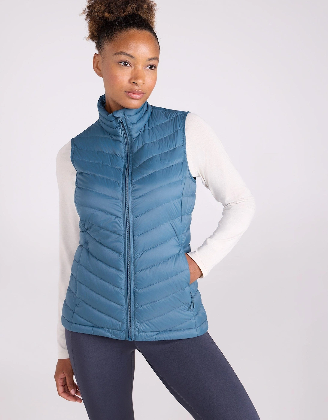 Mountain Warehouse Women's Blue/Green / Extreme Ii Featherweight Gilet - Size: 16