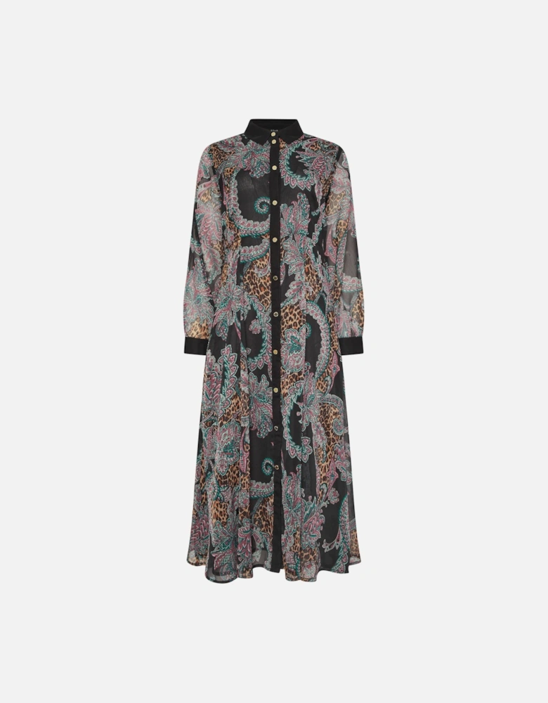 Paisley Print Shirt Dress