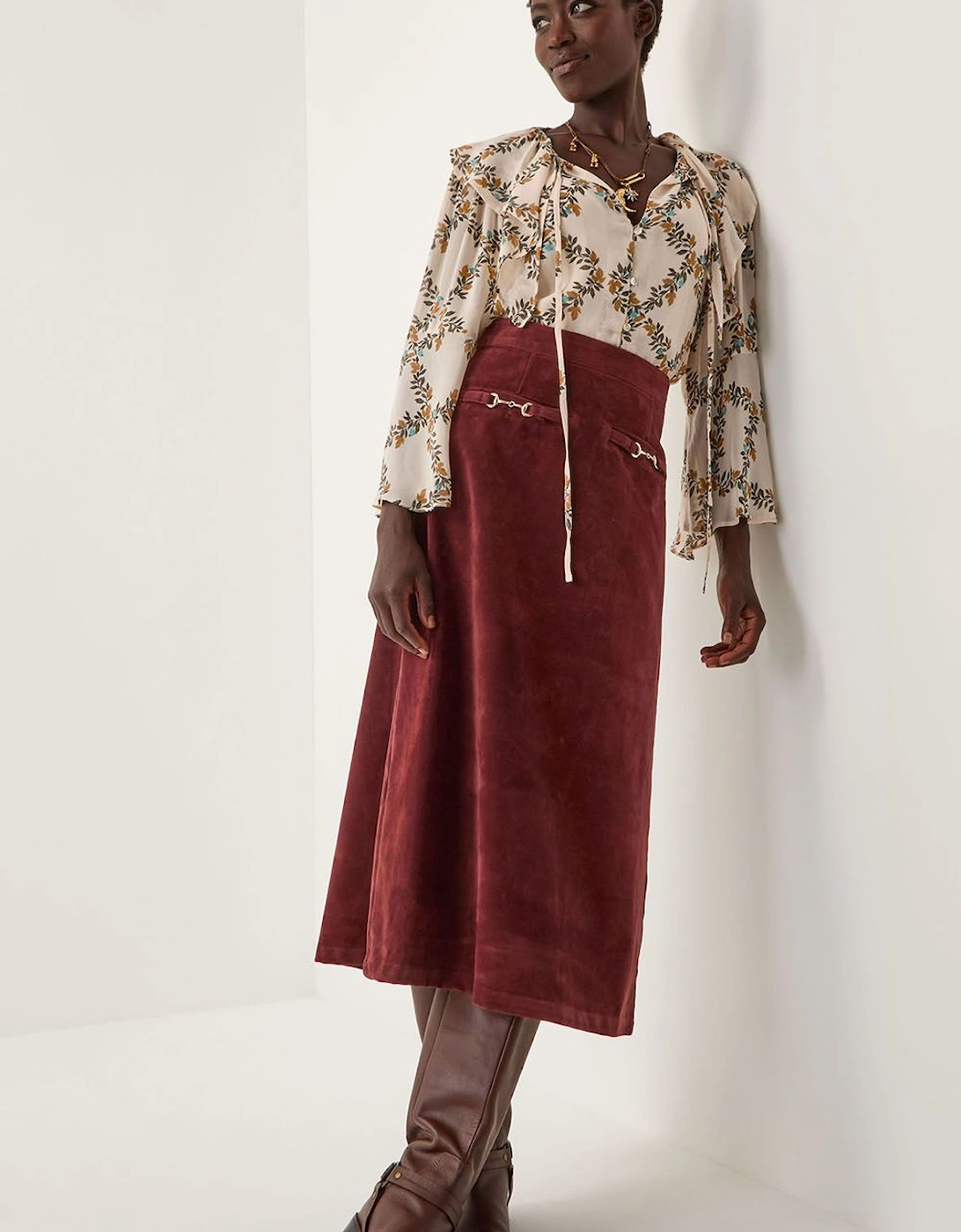 Diamond Floral Print Blouse Ivory, 2 of 1