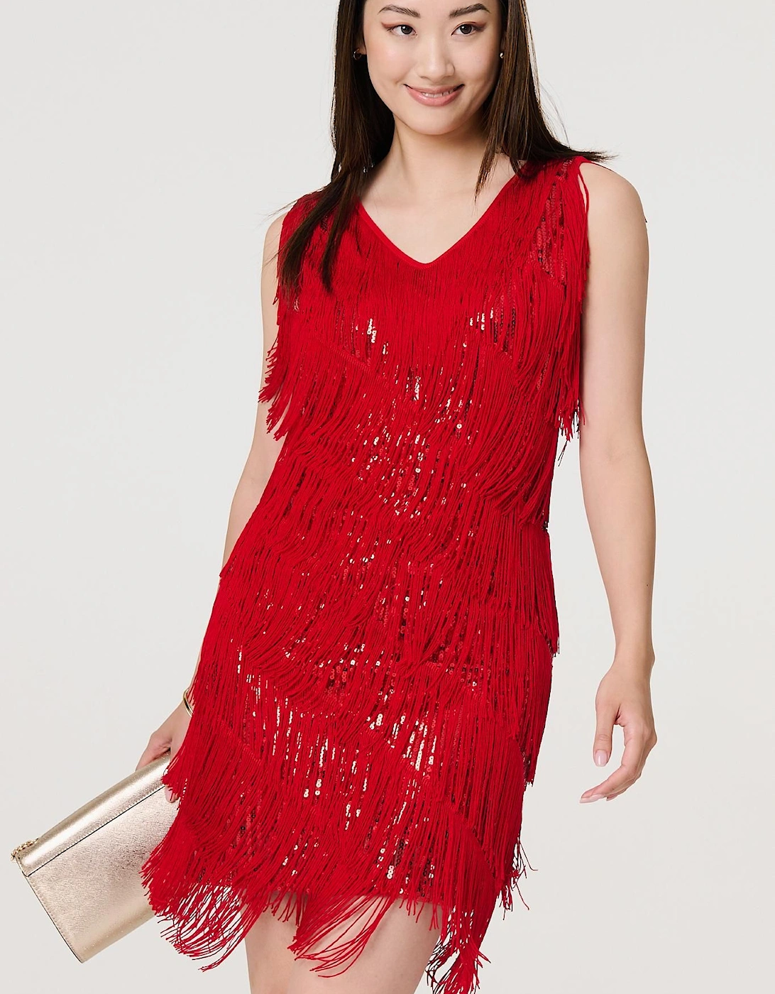 Sequin Tassel Fringed Mini Dress, 2 of 1