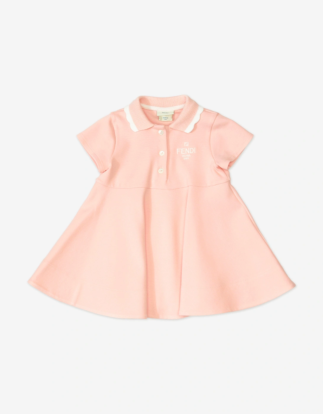 Baby Girls Logo Polo Dress in Pink, 5 of 4