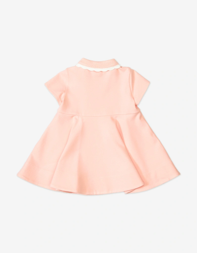 Baby Girls Logo Polo Dress in Pink
