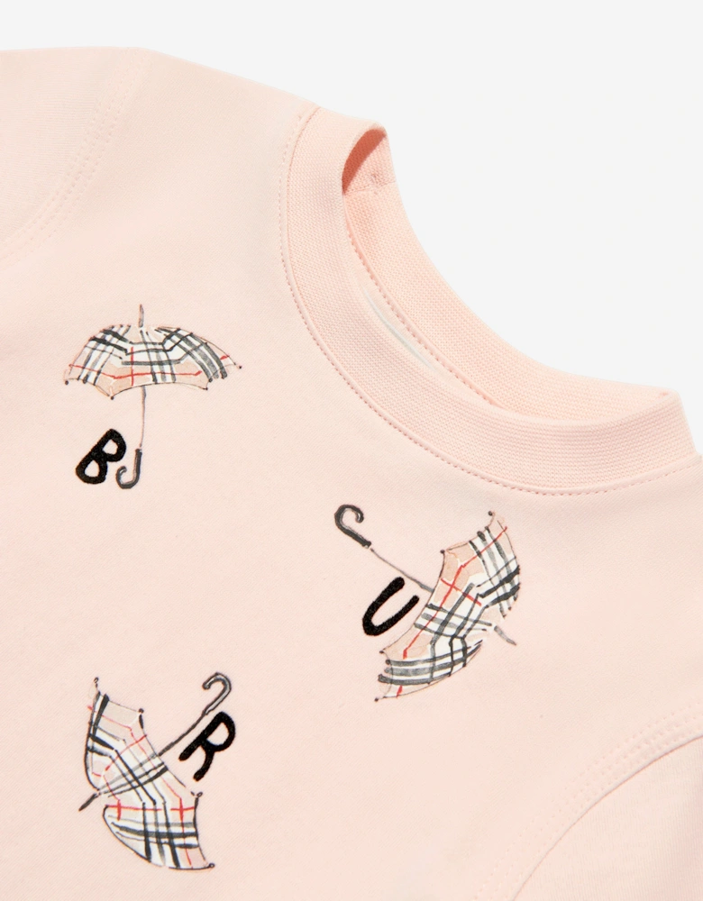 Baby Girls Mini Cedar Umbrella T-Shirt in Pink