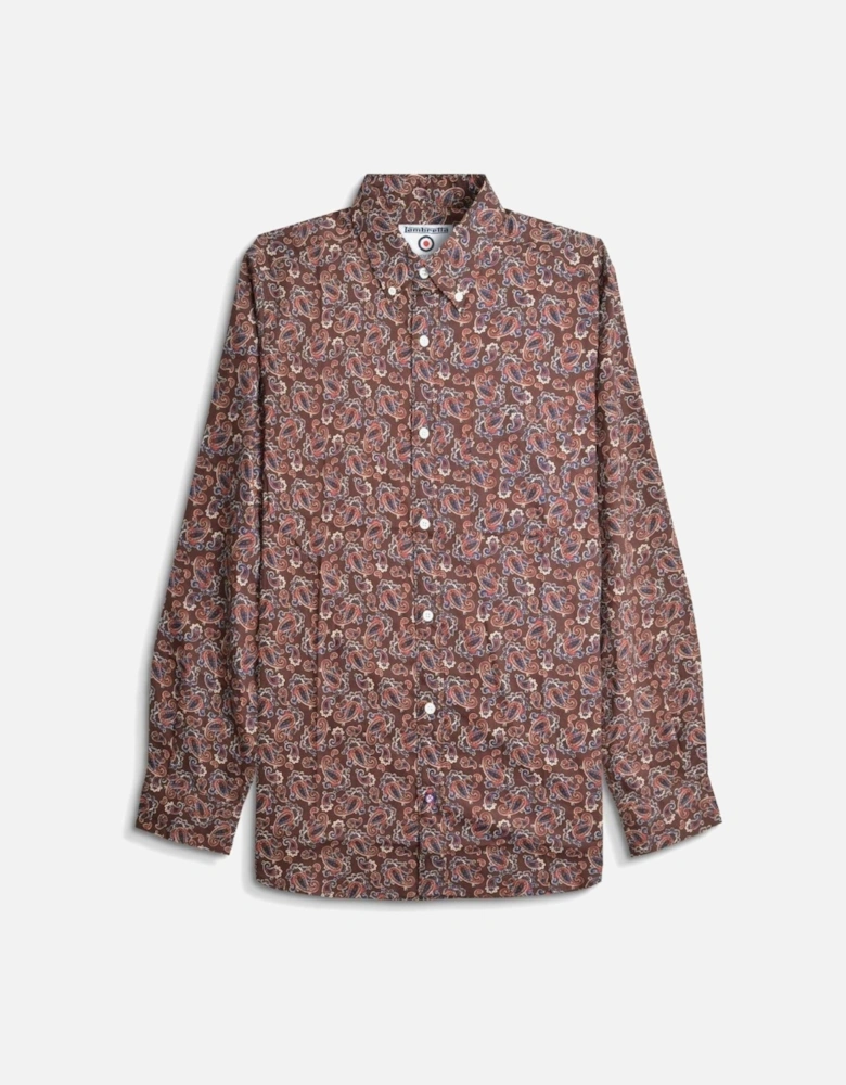 Mens Paisley Long Sleeve Shirt