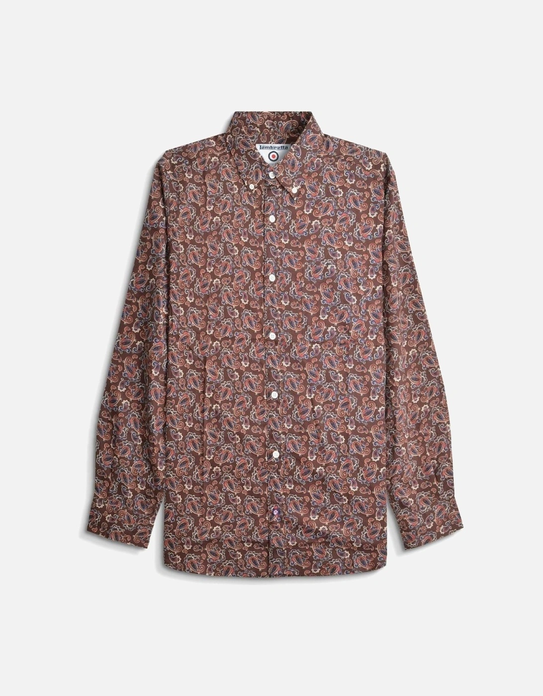 Mens Paisley Long Sleeve Shirt, 2 of 1