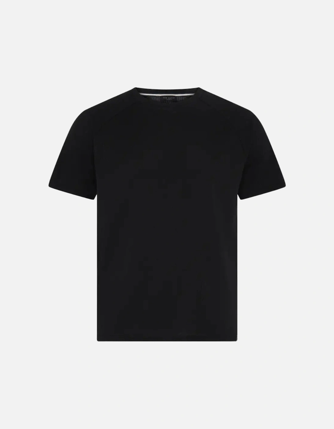 Waffle T-Shirt & Shorts Lounge Set, Black