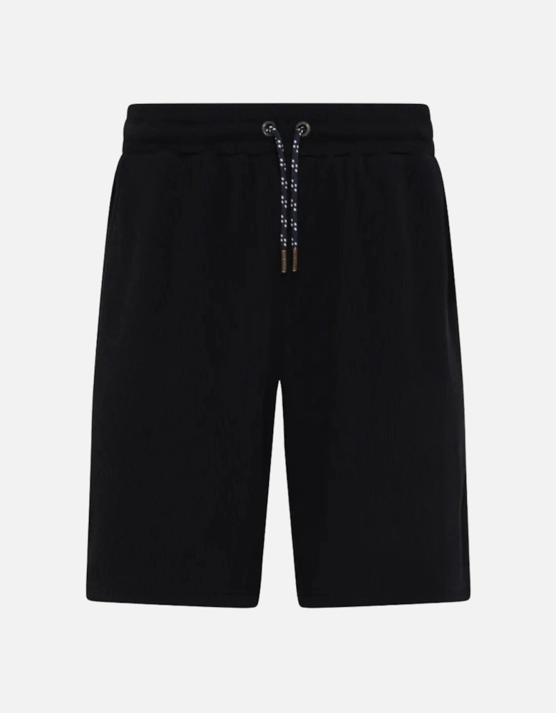 Waffle T-Shirt & Shorts Lounge Set, Black