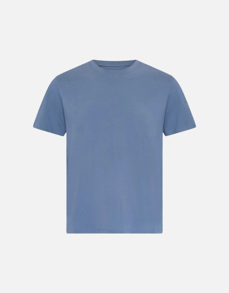 3-Pack Cotton Stretch Crew-Neck T-Shirts, Navy/Grey/Blue