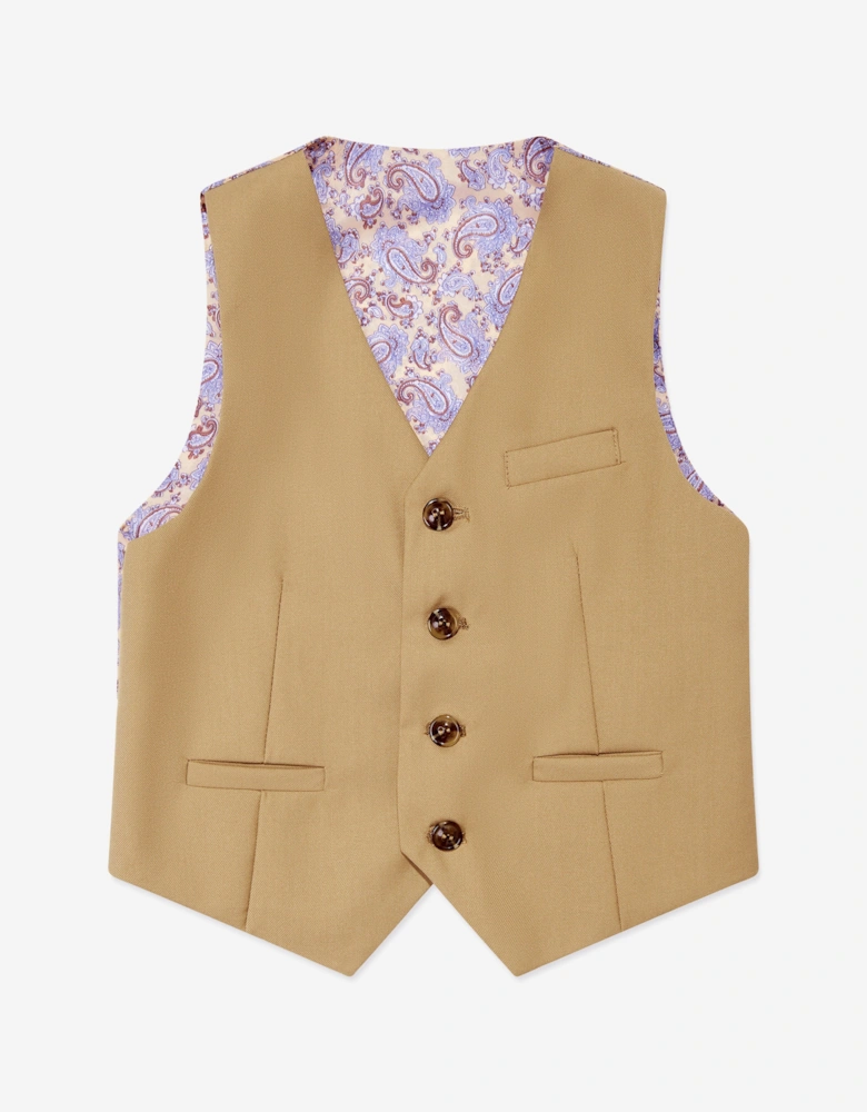 Boys 7 Piece Suit Set in Beige