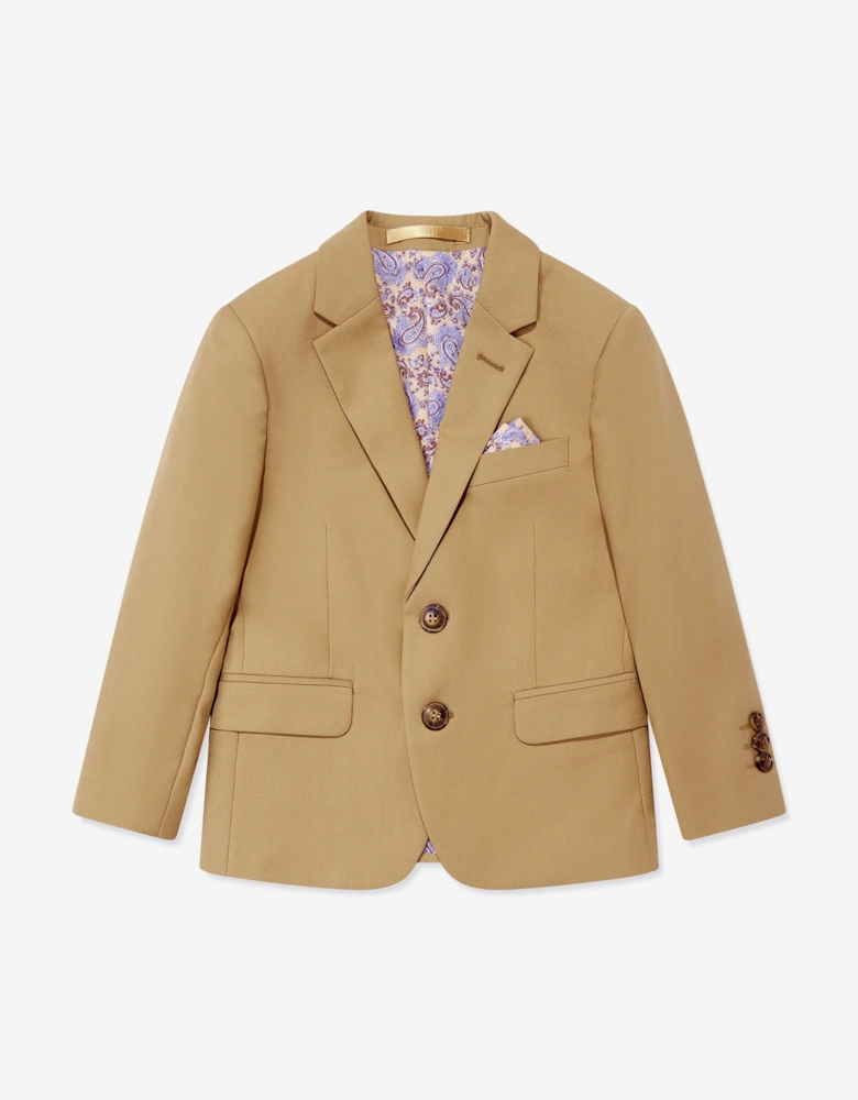 Boys 7 Piece Suit Set in Beige