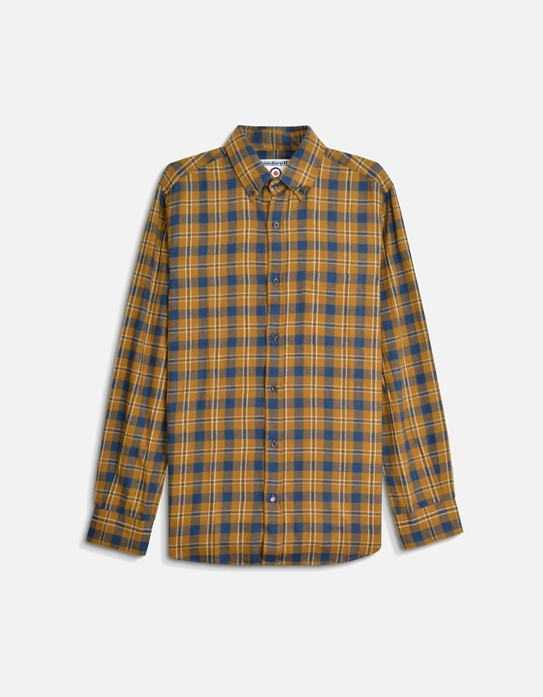 Mens Brushed Checkered Long Sleeve Shirt, 2 of 1
