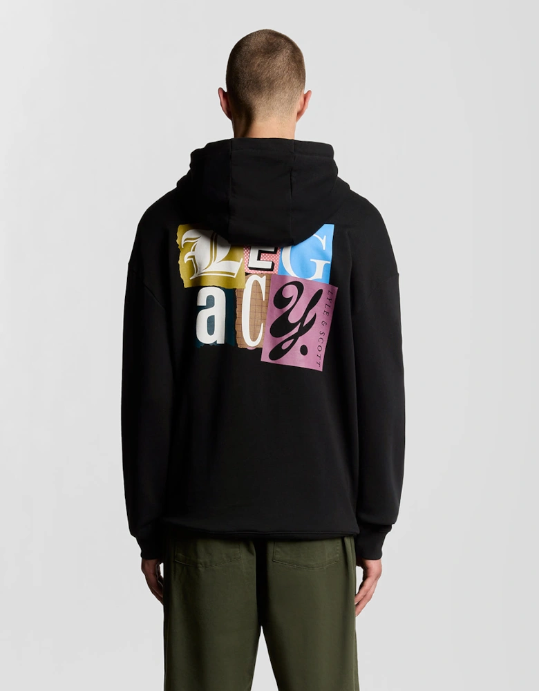 Paper Letters Graphic Hoodie