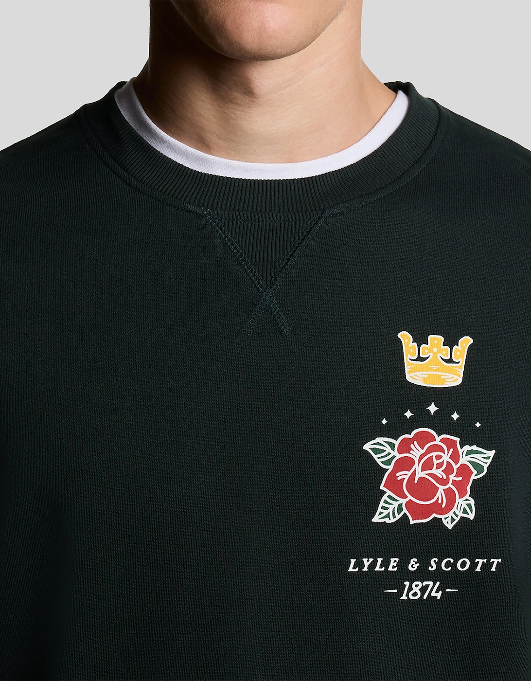 Pub Graphic Crew Neck Sweatshirt