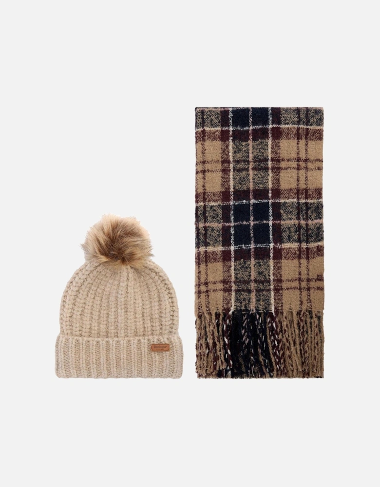 Saltburn Beanie & Tartan Scarf Set