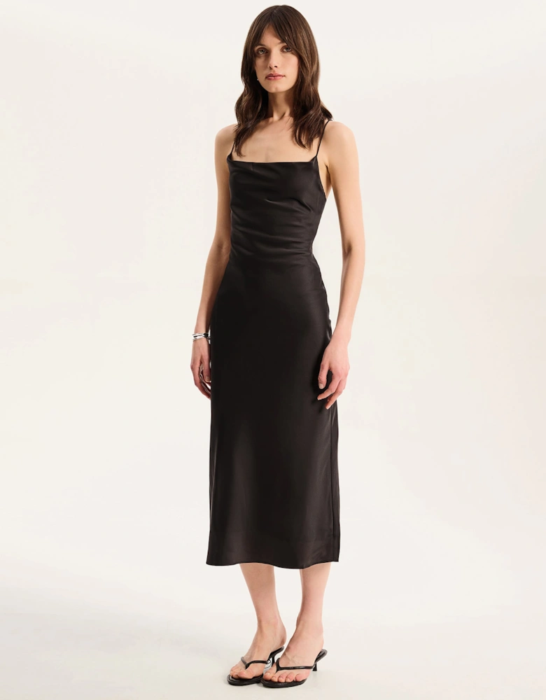 Riviera Midi Dress in Black