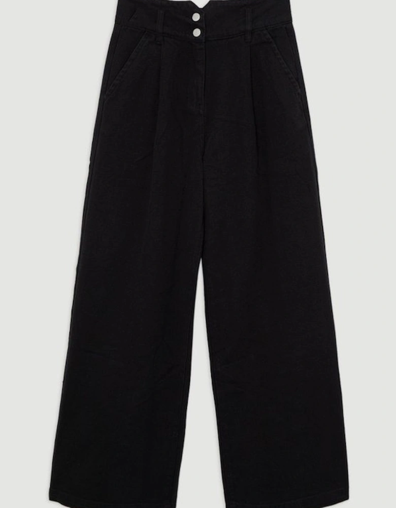 Denim Wide Leg Trousers