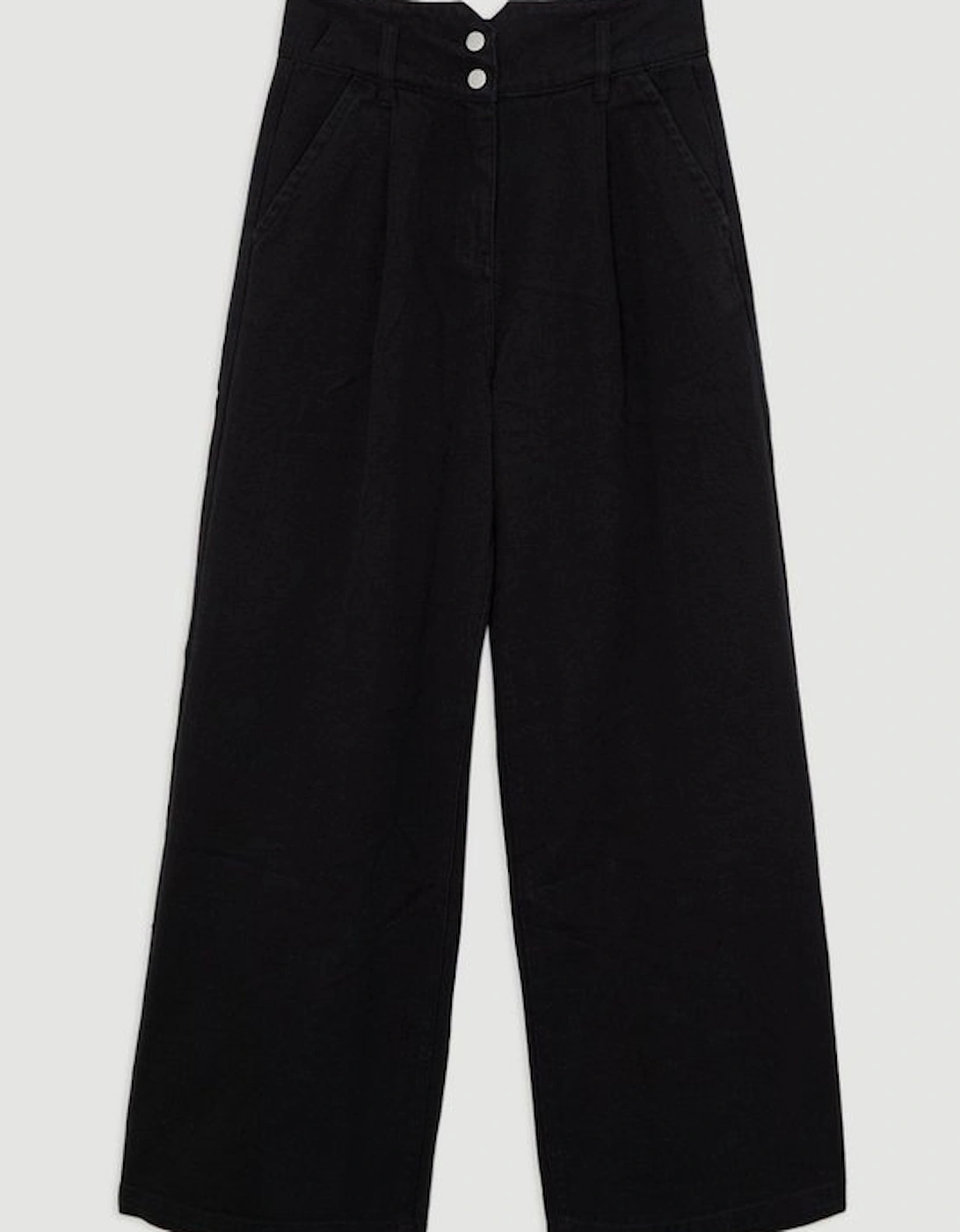 Denim Wide Leg Trousers