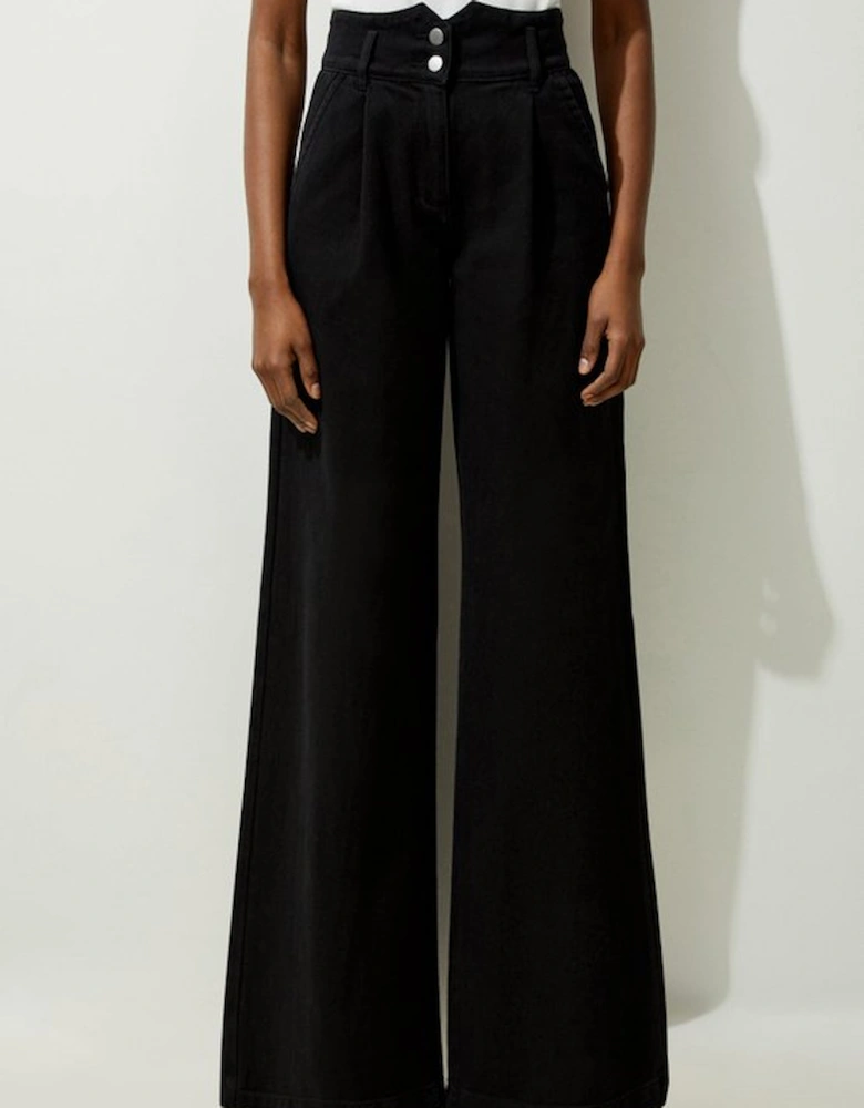 Denim Wide Leg Trousers