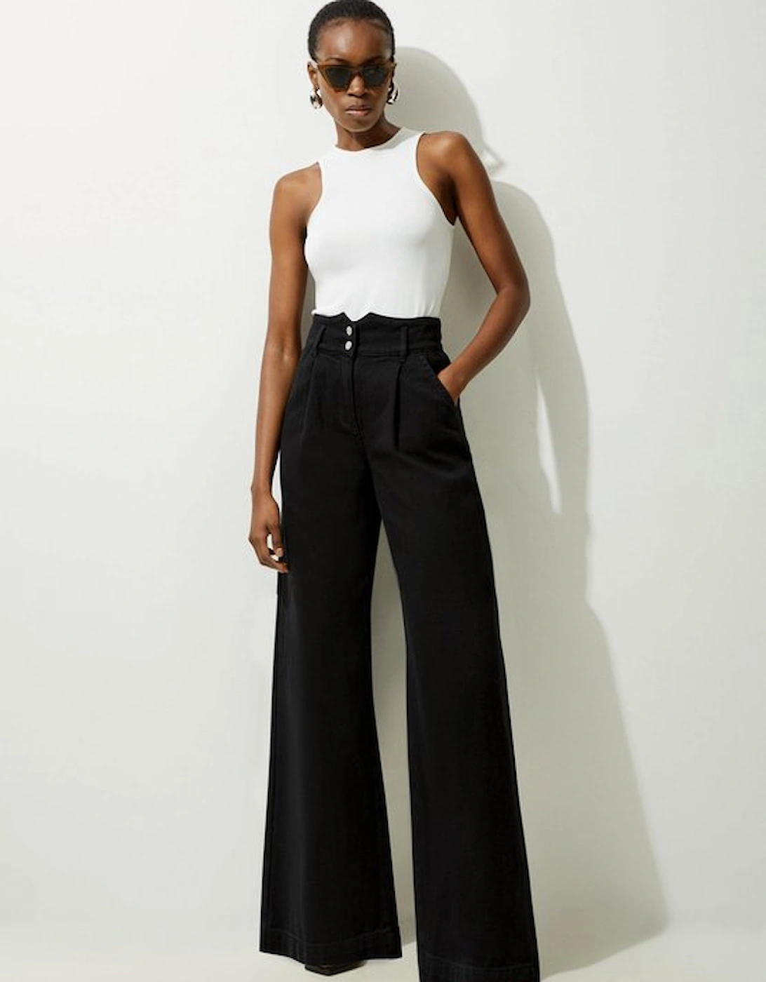 Denim Wide Leg Trousers, 5 of 4